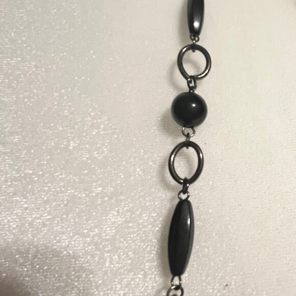 Black Beaded Necklace - Picture 3 of 5
